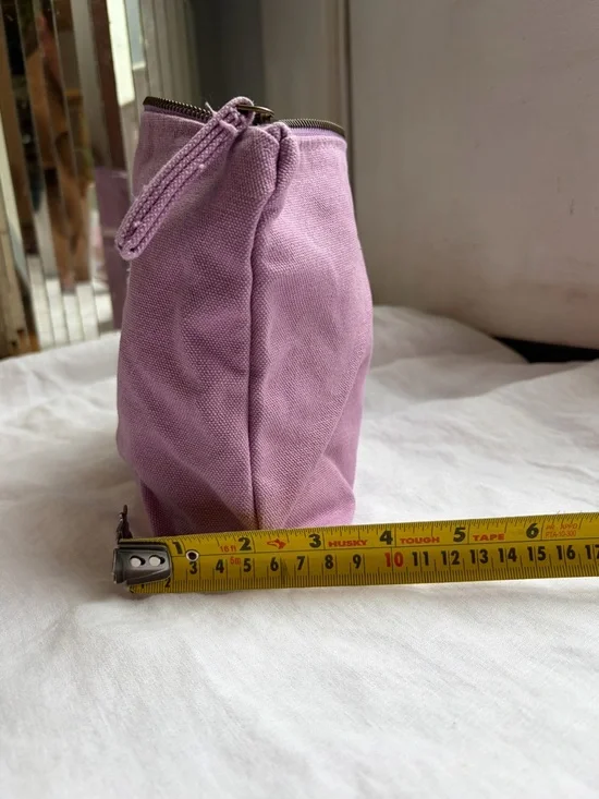 Pact Lavender Canvas Zip Pouch with Embroidered Logo - Picture 4 of 8